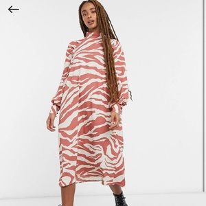 ASOS zebra midi dress